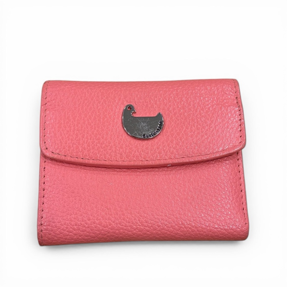 Buxton 1898 Trifold Mini Wallet Coral Pink Leather Compact